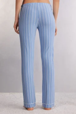 Bas de pyjama droit en modal Oxford Stripes