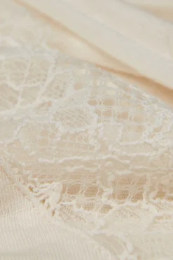 Body manches longues en modal ultralight avec cachemire et dentelle