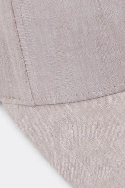 Casquette en toile de lin et coton