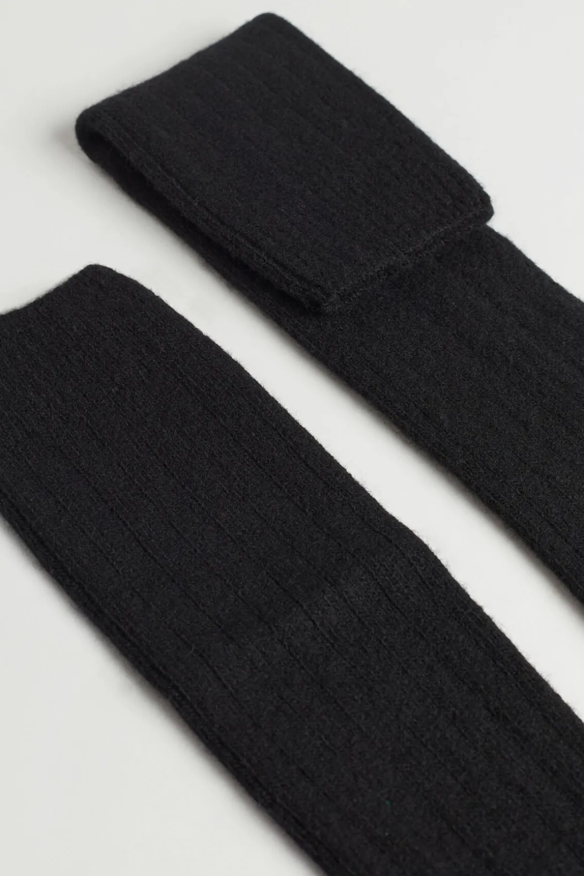 Chaussettes hautes côtelÉes en cachemire et laine