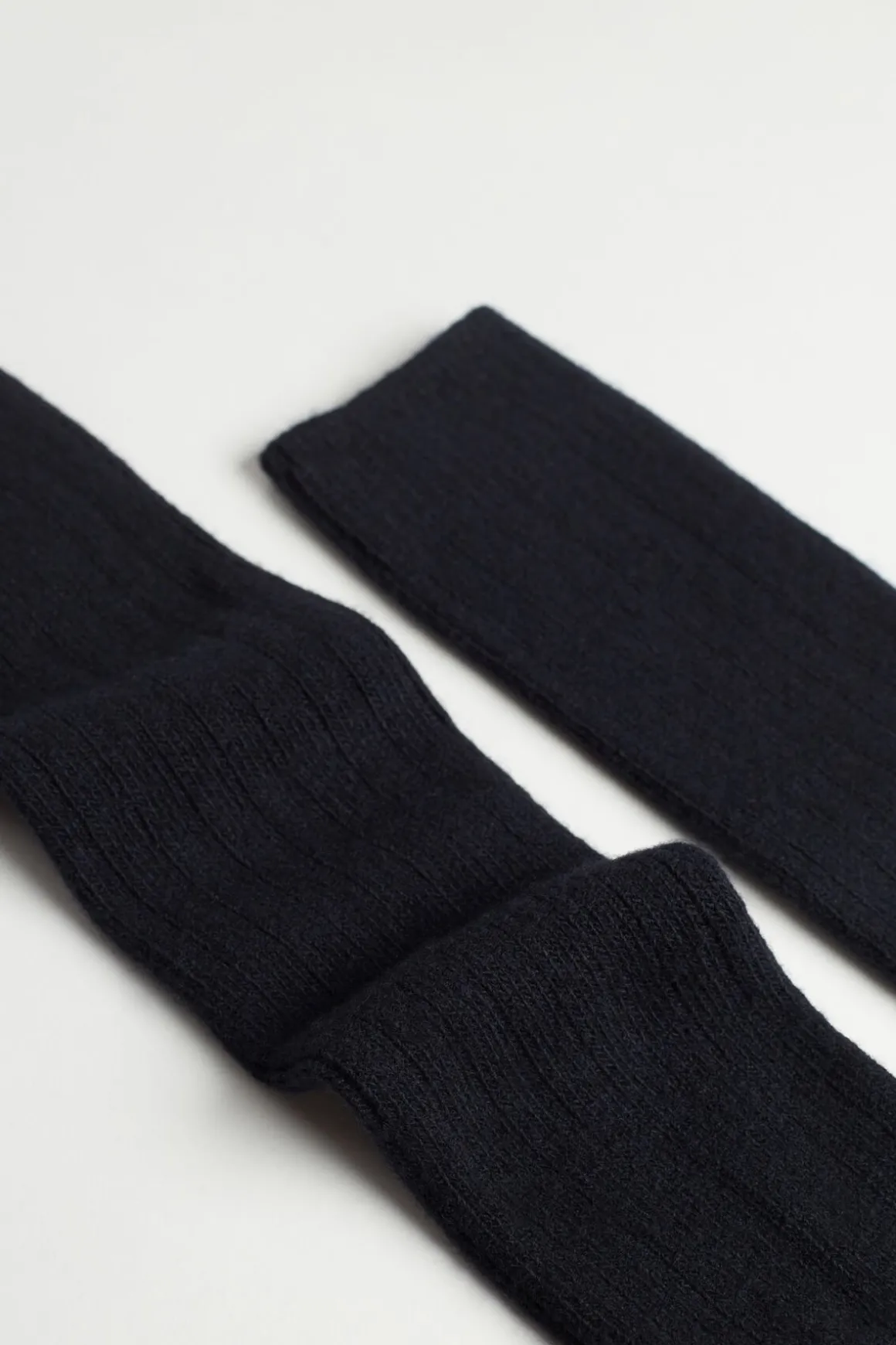 Chaussettes hautes côtelÉes en cachemire et laine