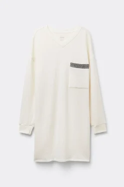 Chemise de nuit à col en V ROYAL ELEGANCE