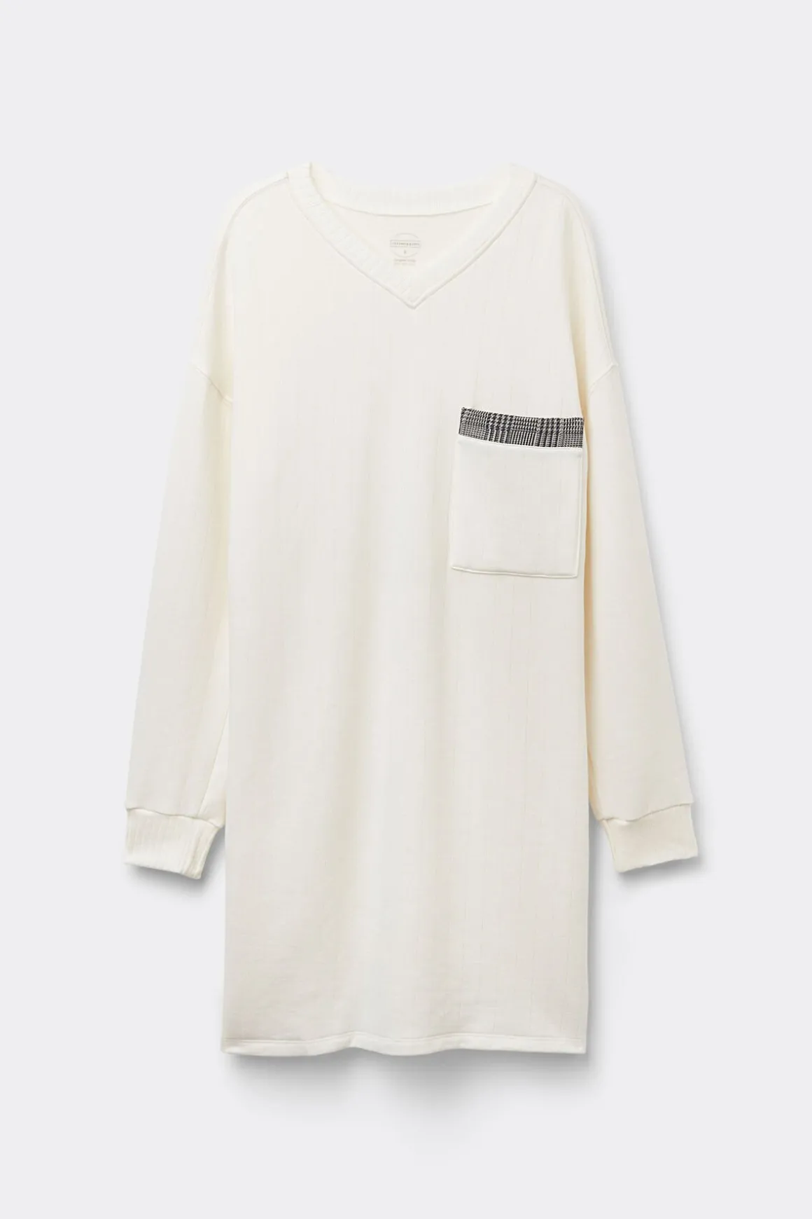 Chemise de nuit à col en V ROYAL ELEGANCE