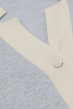Chemise de nuit ouverte devant en modal avec laine COLD WINTER NIGHT