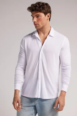 Chemise en piquÉ de modal et soie