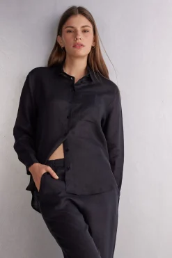 Chemise en toile de lin