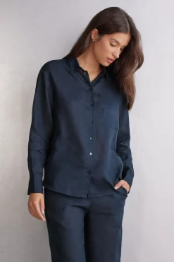 Chemise en toile de lin