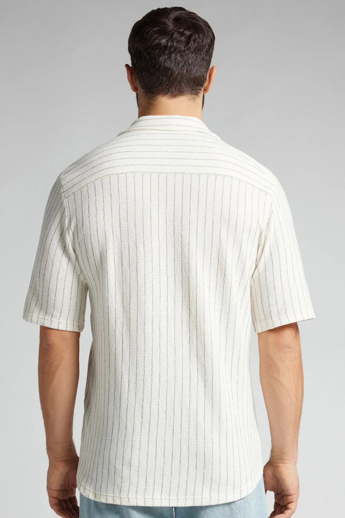 Chemise Manches Courtes Bowling à Rayures