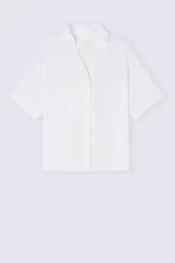 Chemise manches courtes en toile de lin