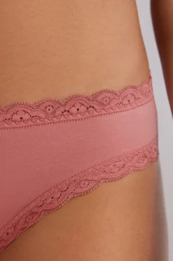 Culotte en coton et dentelle