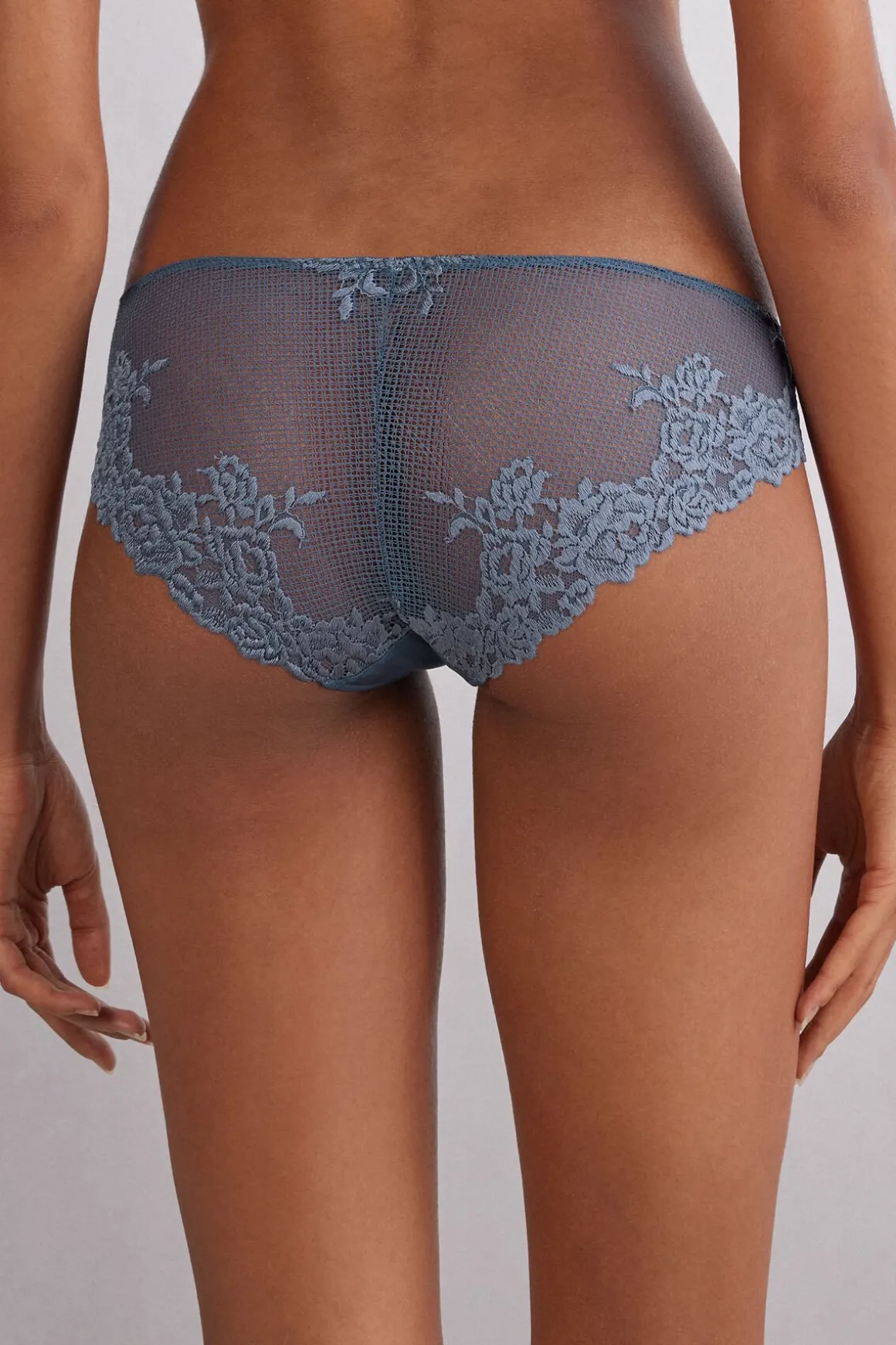 Culotte femme en dentelle florale
