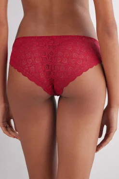 Culotte femme en dentelle taille basse