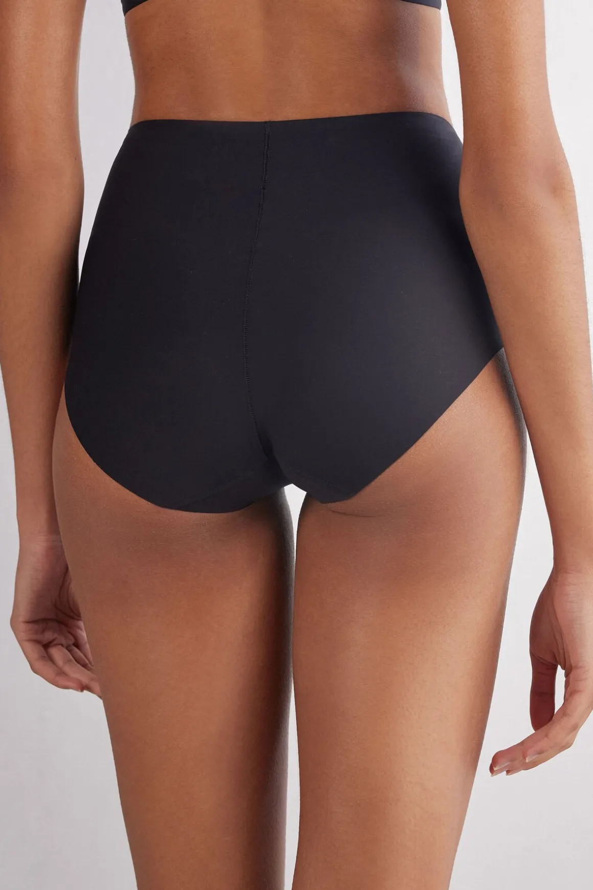 Culotte taille haute en microfibre sans couture
