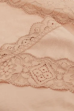 Culotte Taille Semi-Haute en Coton et Dentelle