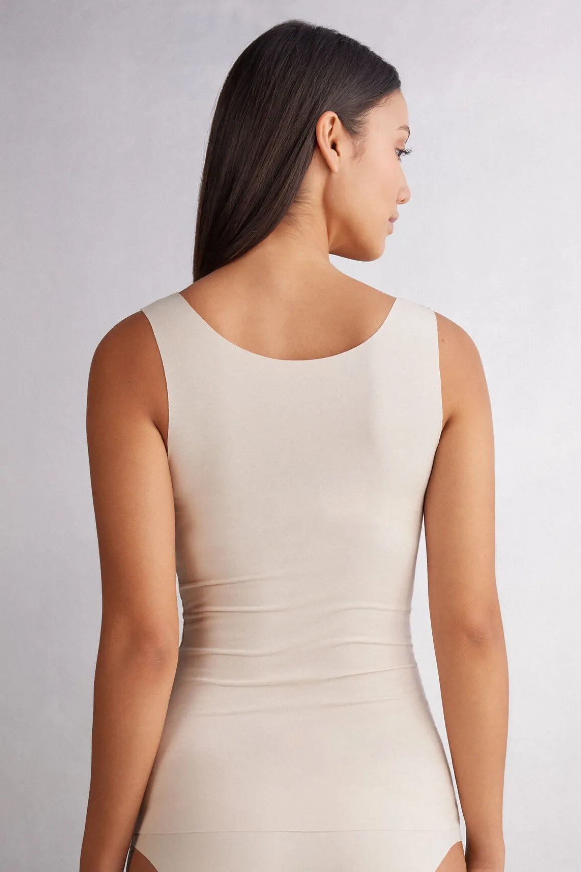 DÉbardeur à col rond en coton sans couture