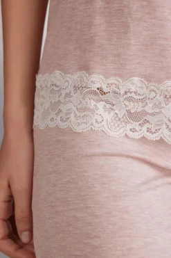 Haut de pyjama en modal avec dÉtails en dentelle