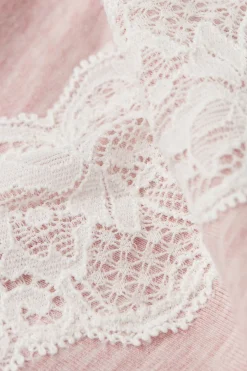 Haut de pyjama en modal avec dÉtails en dentelle