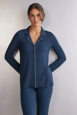 Haut de pyjama manches longues en modal