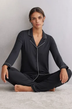 Haut de pyjama manches longues en modal