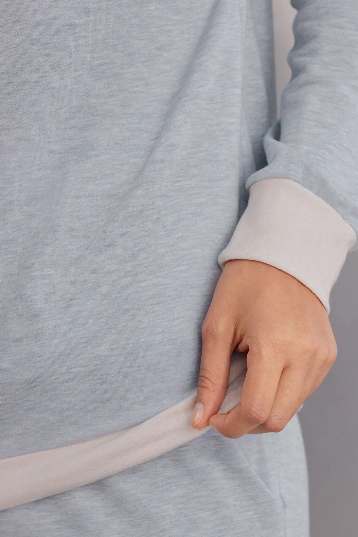 Haut de pyjama manches longues en modal avec laine COLD WINTER NIGHT