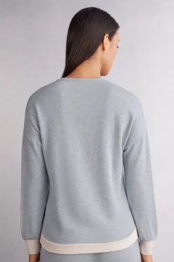 Haut de pyjama manches longues en modal avec laine COLD WINTER NIGHT