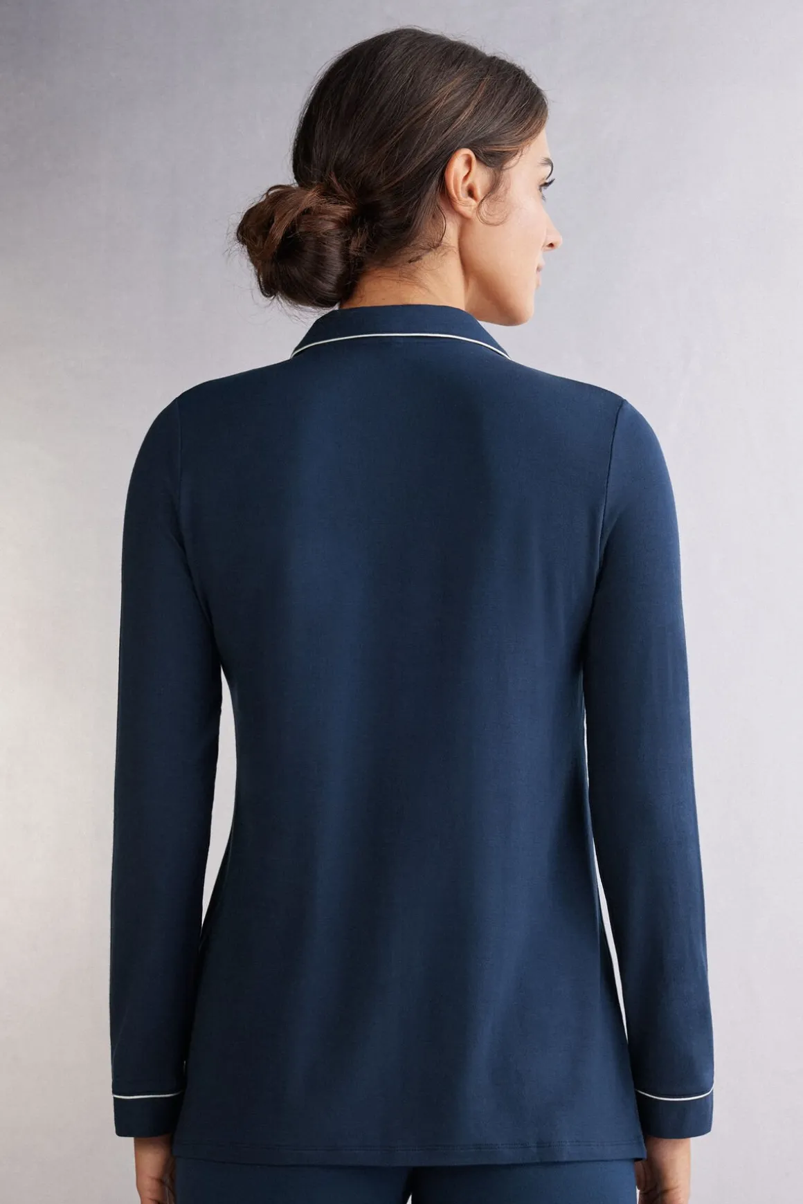 Haut de pyjama manches longues en modal