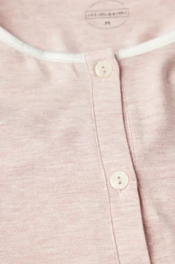 Haut de pyjama ouvert devant en modal et dentelle