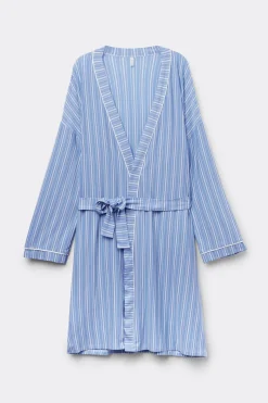 Kimono en modal Oxford à rayures