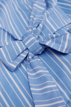 Kimono en modal Oxford à rayures