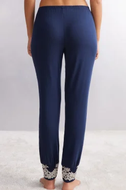 Pantalon avec chevilles resserrÉes en modal PRETTY FLOWERS