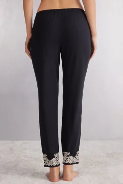 Pantalon avec chevilles resserrÉes en modal PRETTY FLOWERS