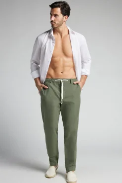 Pantalon en lin et coton