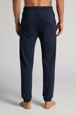 Pantalon en piquÉ de modal et soie