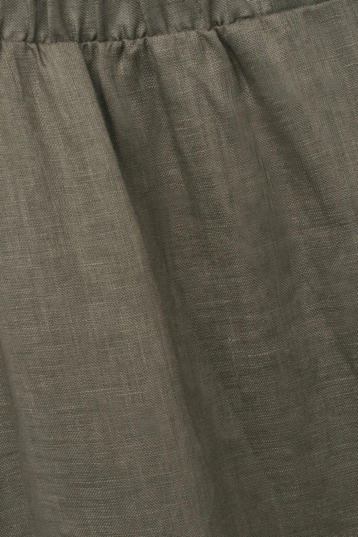 Pantalon long avec cordon de serrage en toile de lin