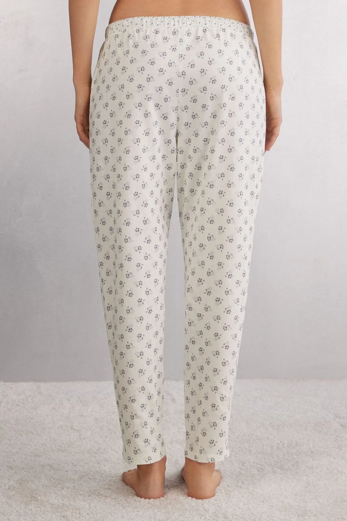 Pantalon long en coton Superior DUSTY FLOWER