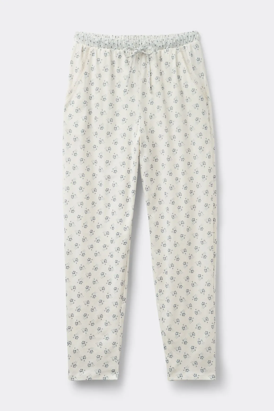 Pantalon long en coton Superior DUSTY FLOWER