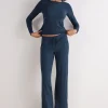 Pantalon long palazzo en modal