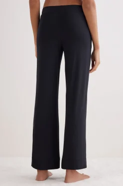 Pantalon long palazzo en modal