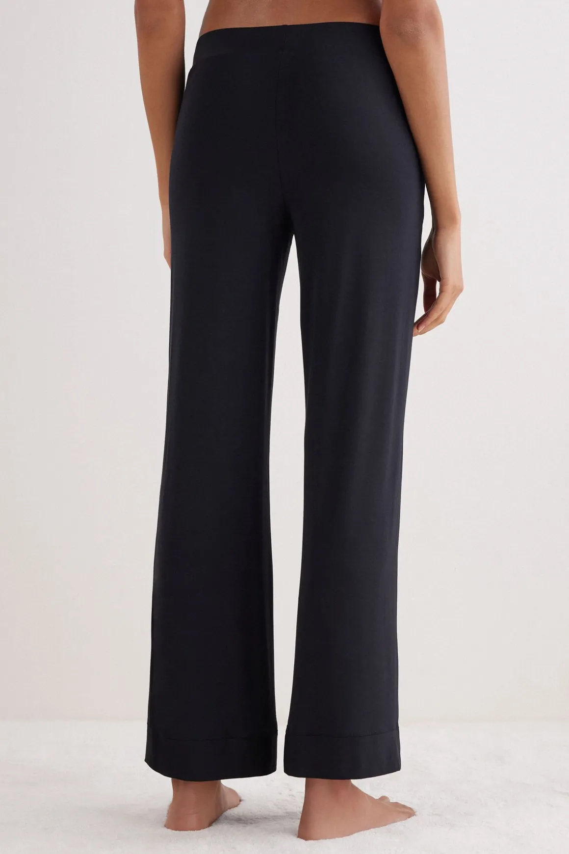 Pantalon long palazzo en modal