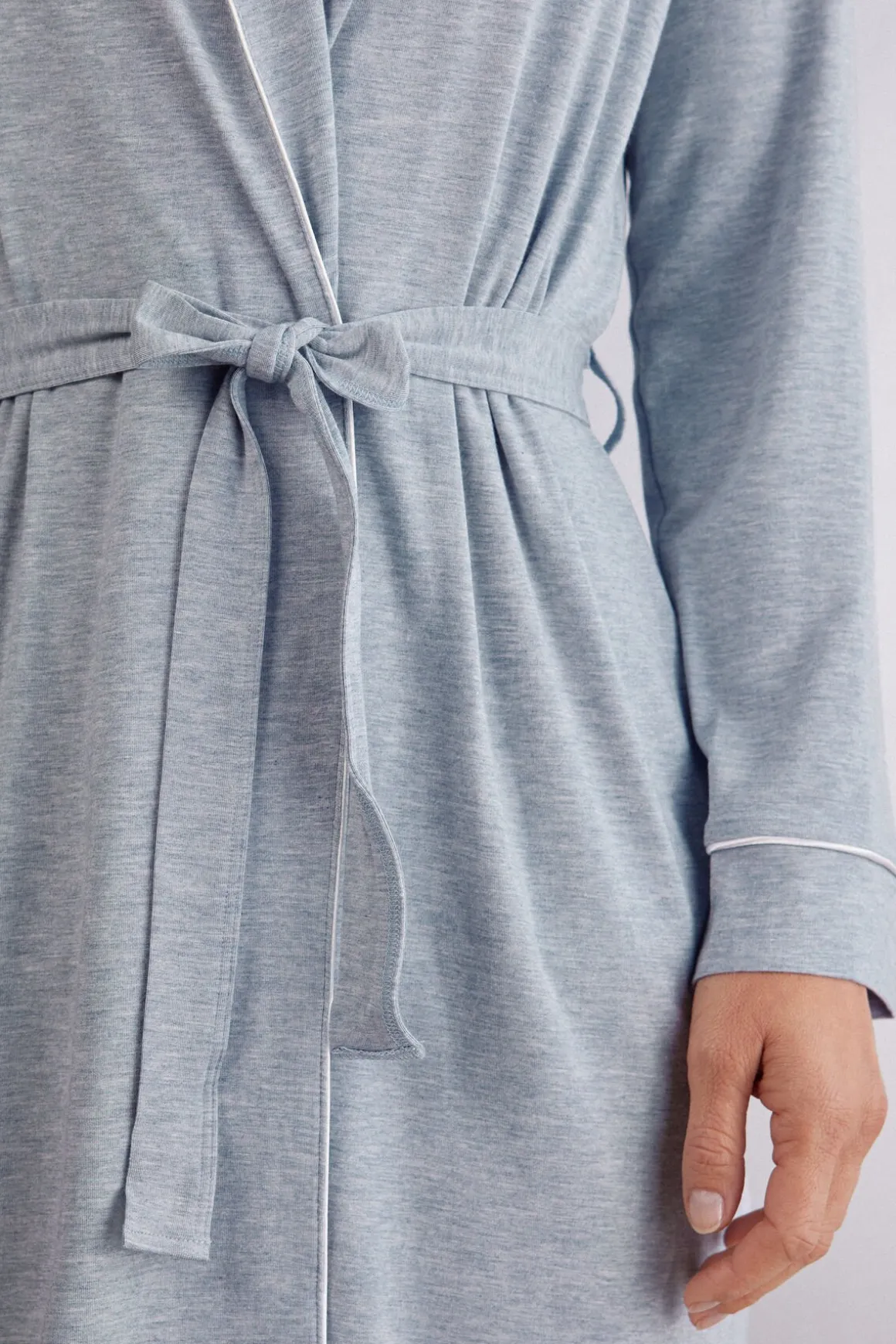 Peignoir en modal et dentelle