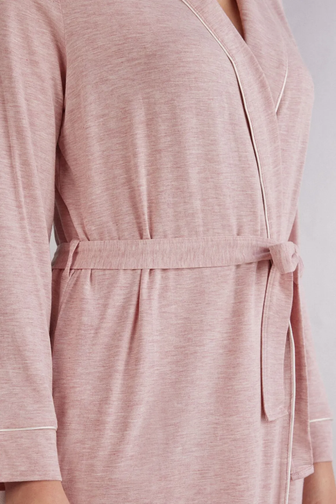 Peignoir en modal et dentelle