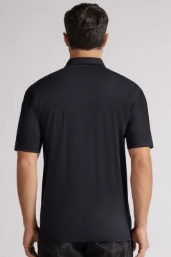 Polo à manches courtes avec zip en coton Premium mercerisÉ