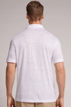 Polo manches courtes en lin