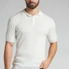 Polo manches courtes en maille de coton côtelÉ