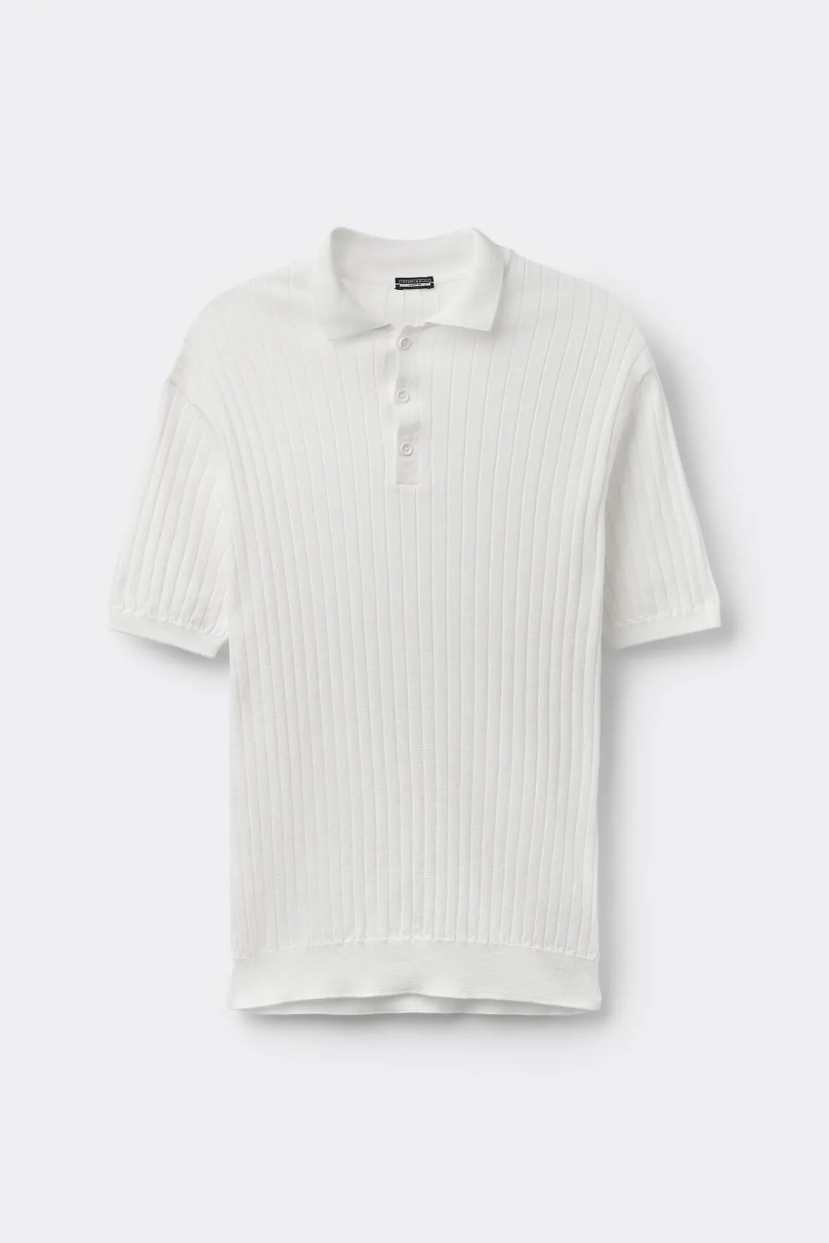 Polo manches courtes en maille de coton côtelÉ