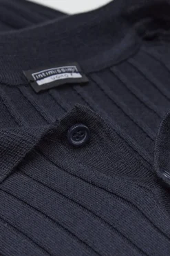 Polo manches courtes en maille de coton côtelÉ