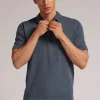 Polo manches courtes Washed Collection en coton flammÉ