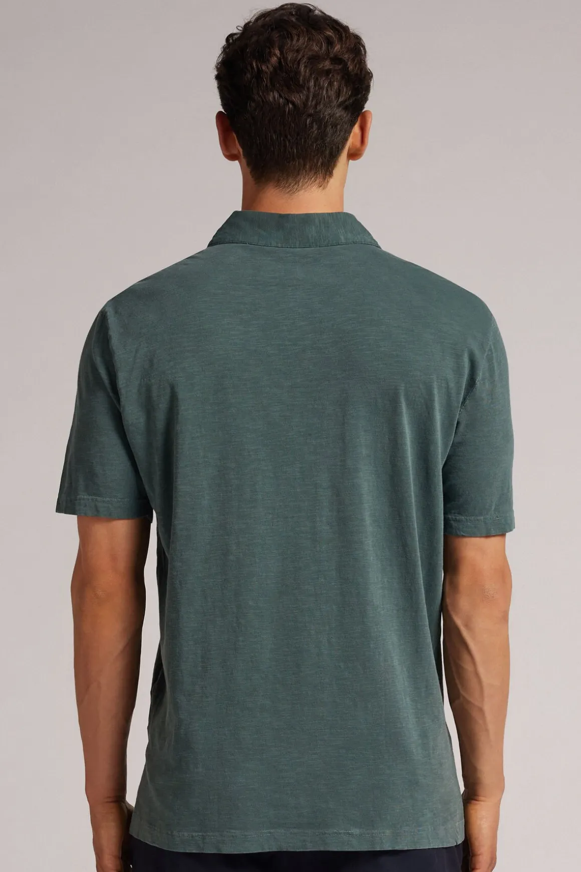 Polo manches courtes Washed Collection en coton flammÉ