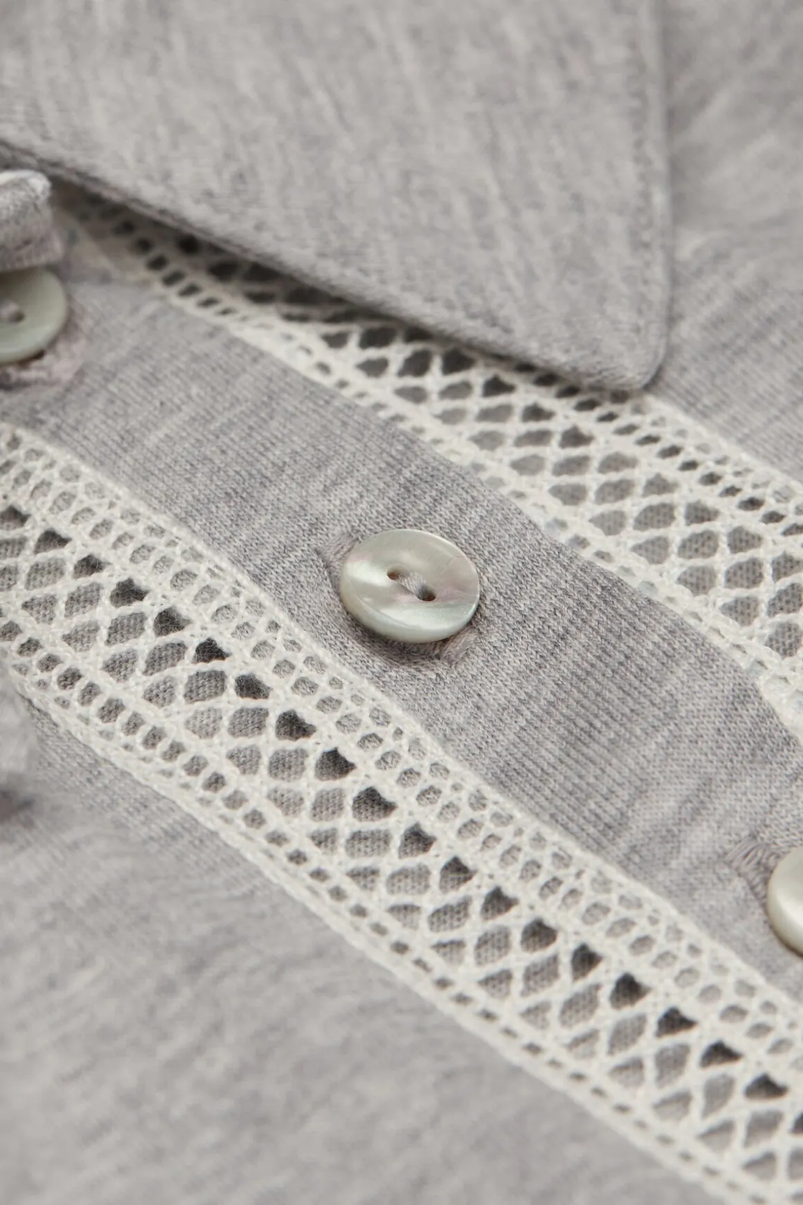 Polo manches longues en coton Superior DUSTY FLOWER