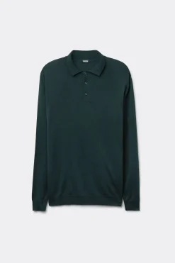 Polo manches longues en maille